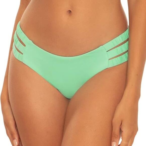 Becca by Rebecca Virtue NEW Jordan Tab Side Hipster Bikini Bottoms Sz Medium - Picture 3 of 12